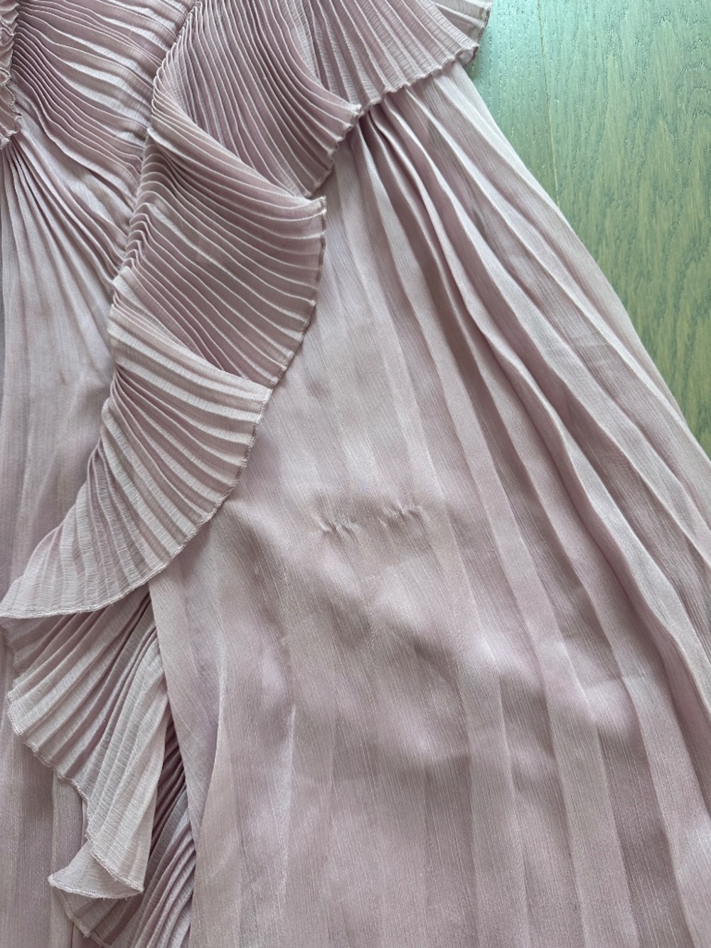 Amur Lorelie Lavender Ruffle Gown Dress Water Hyacinth Purple - Size 10 - Picture 7 of 13